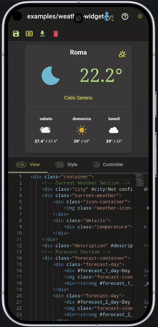 HomeGenie Panel - Custom Web Widgets
